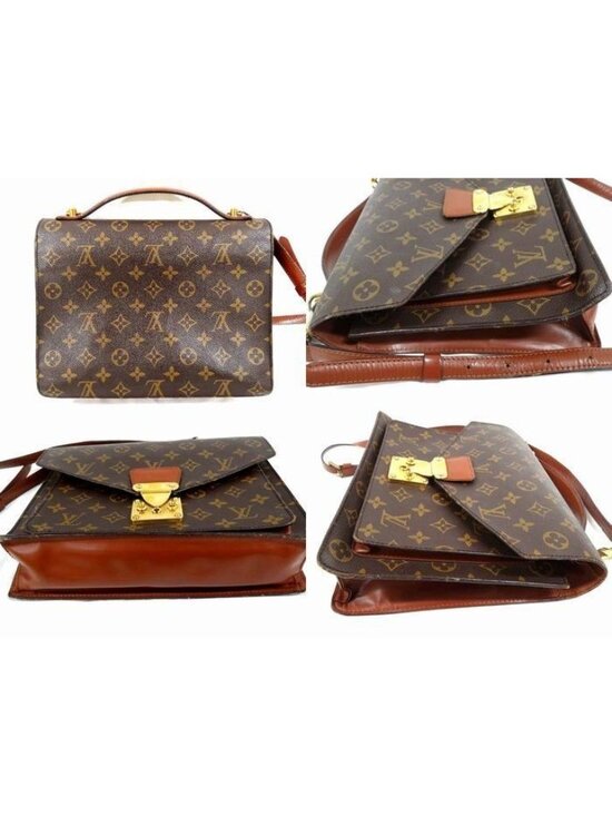 Louis Vuitton Monceau 2-Way Monogram Leather Shoulder Bag 8C main image 0